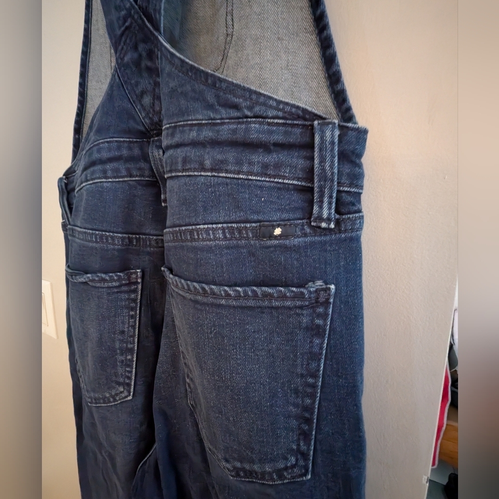 Lucky Brand Women's Bridget Cropped Overalls Size 6 Snap Front Denim - Picture 7 of 16